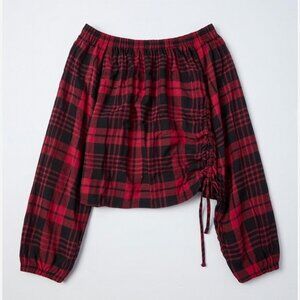 Buddha Pants Red Plaid XS Lightly worn In Good Shape